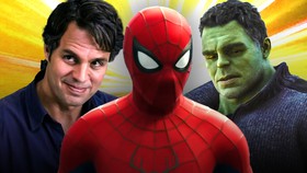 Bruce Banner, Hulk and Spider-Man.
