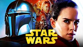 Star Wars logo, Mandalorian, Rey