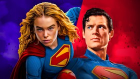 Milly Alcock as Supergirl, David Corenswet as Superman