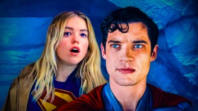 Milly Alcock as Supergirl, David Corenswet as Superman