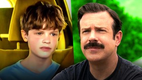 Grant Feely as Henry, Jason Sudeikis as Ted Lasso.