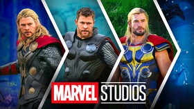 MCU Thor costumes from Thor: Dark World, Avengers: Infinity War, and Thor: Love and Thunder.