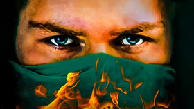 Danny Rand wearing mask