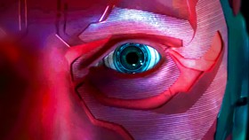 Paul Bettany's Vision eye close up