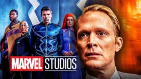 Live-action Inhumans cast, Paul Bettany; Marvel Studios logo.