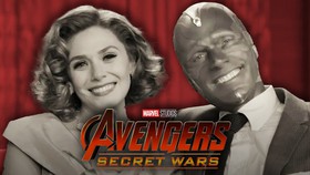 Wanda, Vision, Avengers Secret Wars Logo