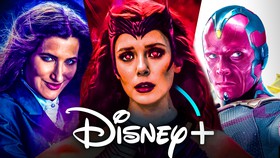 WandaVision trilogy, Disney Plus logo, Agatha, Wanda, Vision