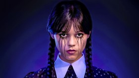 Wednesday Addams face in Netflix show