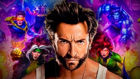 Hugh Jackman's Wolverine, animated X-Men heroes Cyclops, Storm, Rogue, Jean Grey, Beast