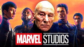 Patrick Stewart as Charles Xavier, Eternals cast, Marvel Studios logo