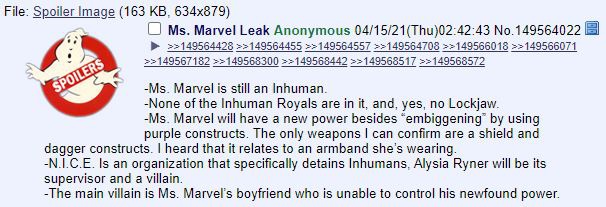 4chan Ms. Marvel Leak