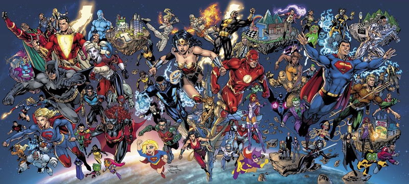 Whole postcard by Jim Lee for DC FanDome 