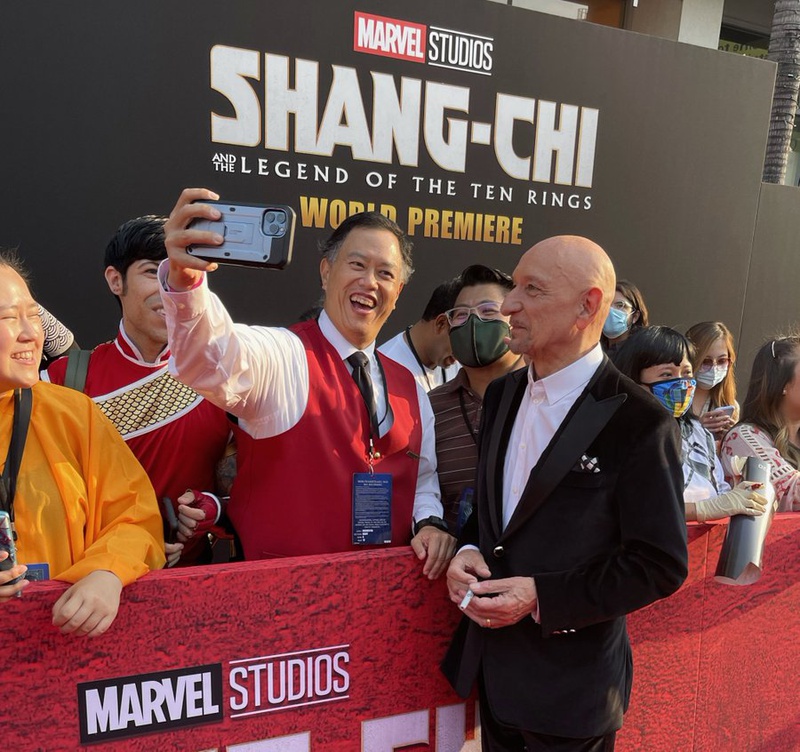 Ben Kingsley, Shang-Chi Premiere, Trevor Slattery