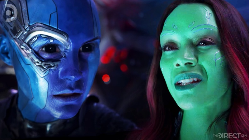 Nebula e Gamora em Guardiães da Galáxia Vol.2