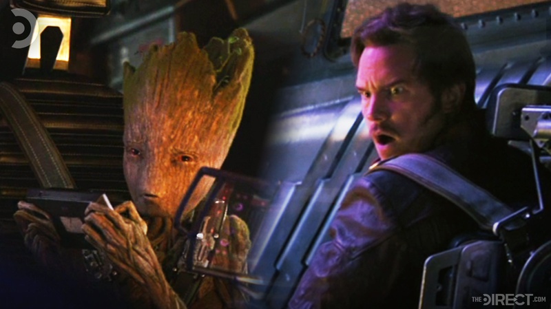 Groot ja Star-Lord elokuvassa Avengers: Infinity War