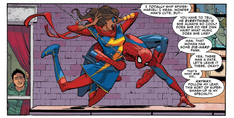 Kamala Khan Shipping Spider-Man and Captain Marvel