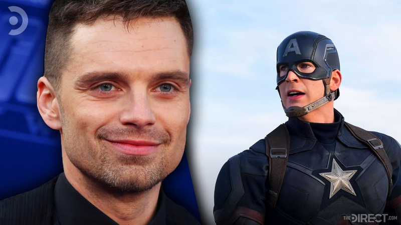 Sebastian Stan and Captain America