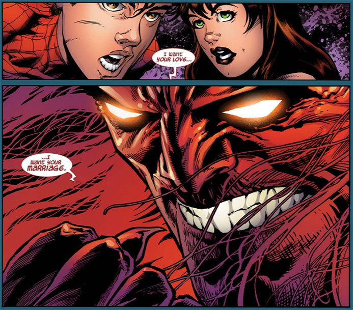 Mephisto One More Day Panel Peter Parker