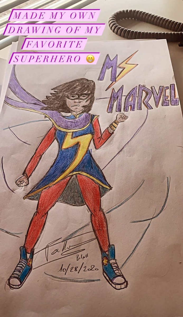 Ms. Marvel Drawing Costume