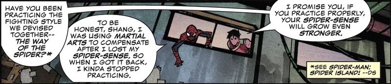 Spider-Man Shang-Chi Practice Comic Panel