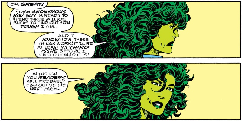 Sensational She-Hulk #1 Fourth Wall Break