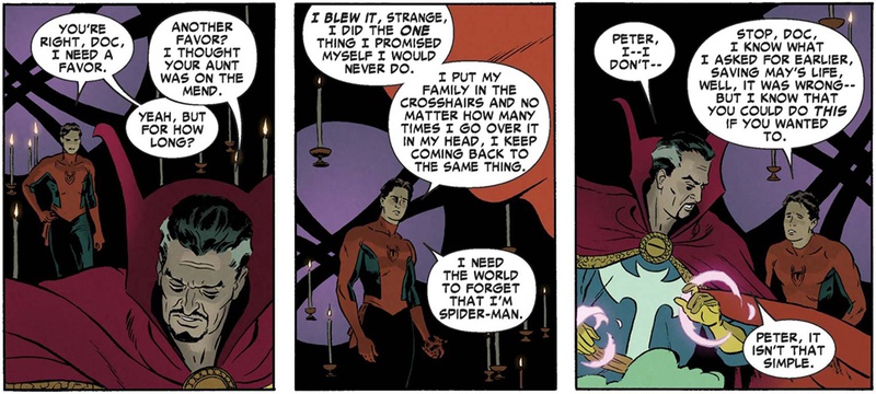 Doctor Strange Spider-Man Spell Comic Panels