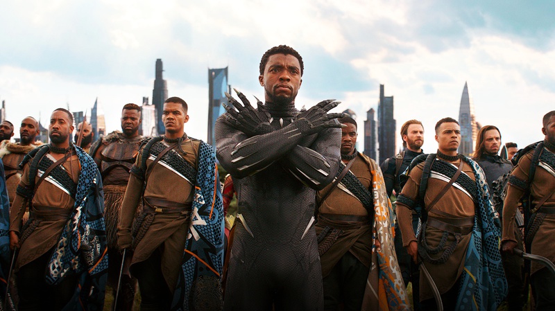 Black Panther with Wakandan Warriors