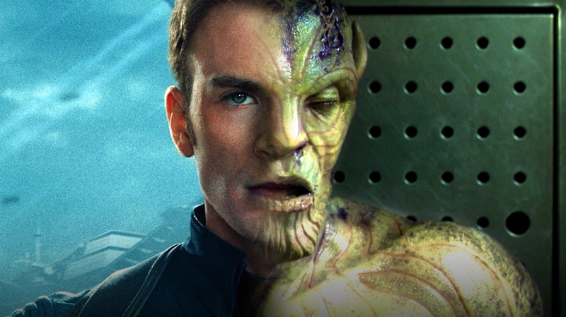 Steve Rogers blended with Skrull