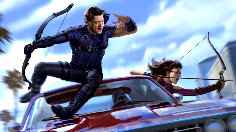 Hailee Steinfeld & Jeremy Renner Team Up In Marvel's Hawkeye Set Photos