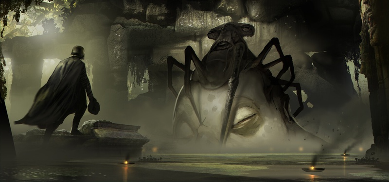 Eye of Webbish Bog and Kylo Ren Concept Art 