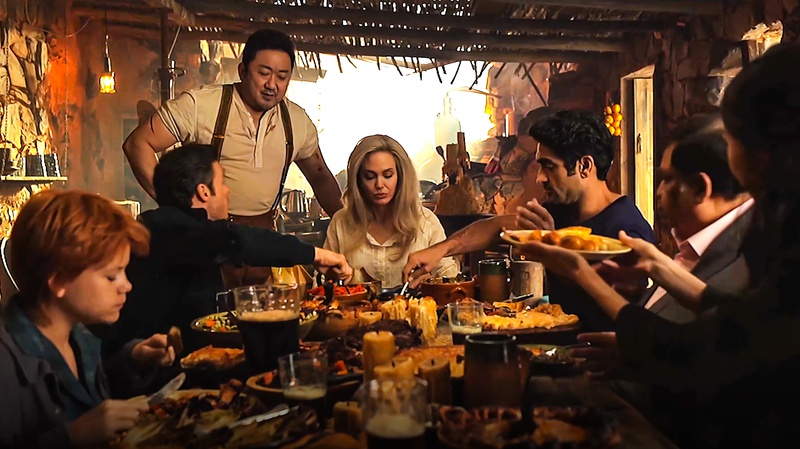 Eternals table dinner scene