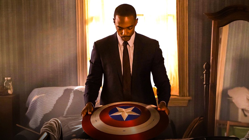 Sam Wilson with shield