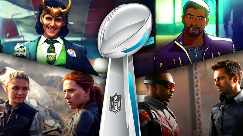 Super Bowl Loki Black Widow Black Panther