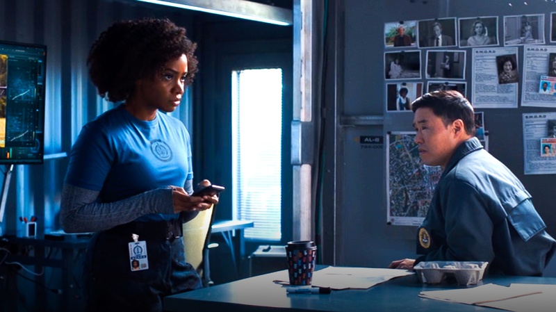 Teyonah Parris as Monica Rambeau, Randall Park as Jimmy Woo