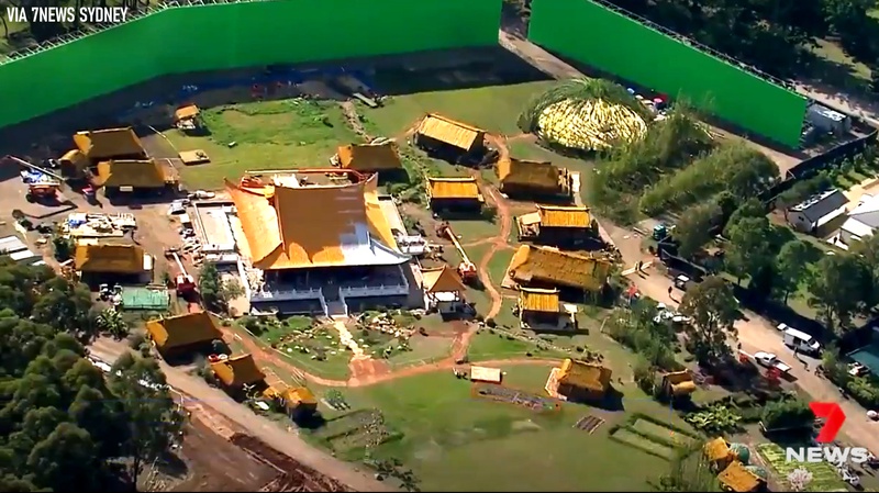 Closer look of aerial view of Shang-Chi set