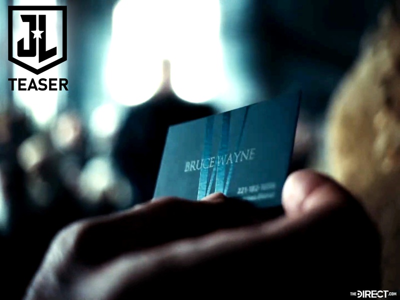 Bruce Wayne business card in Justice League